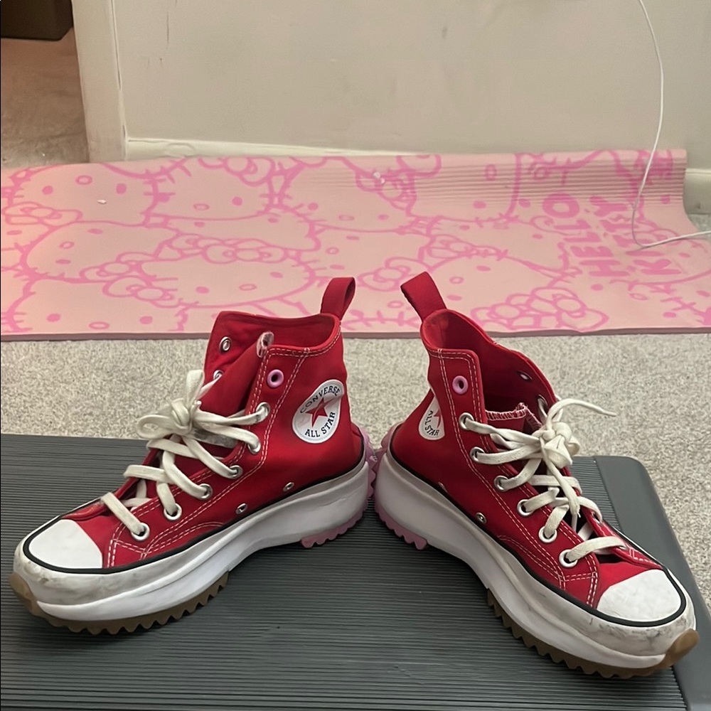 Converse All Star Red High Tops Hike